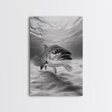 Underwater Trout Closeup, Realistic Fish, Nature Photography, Canvas Print, Man Cave Art, Fishing Lover Gift, Rustic Lake Decor
