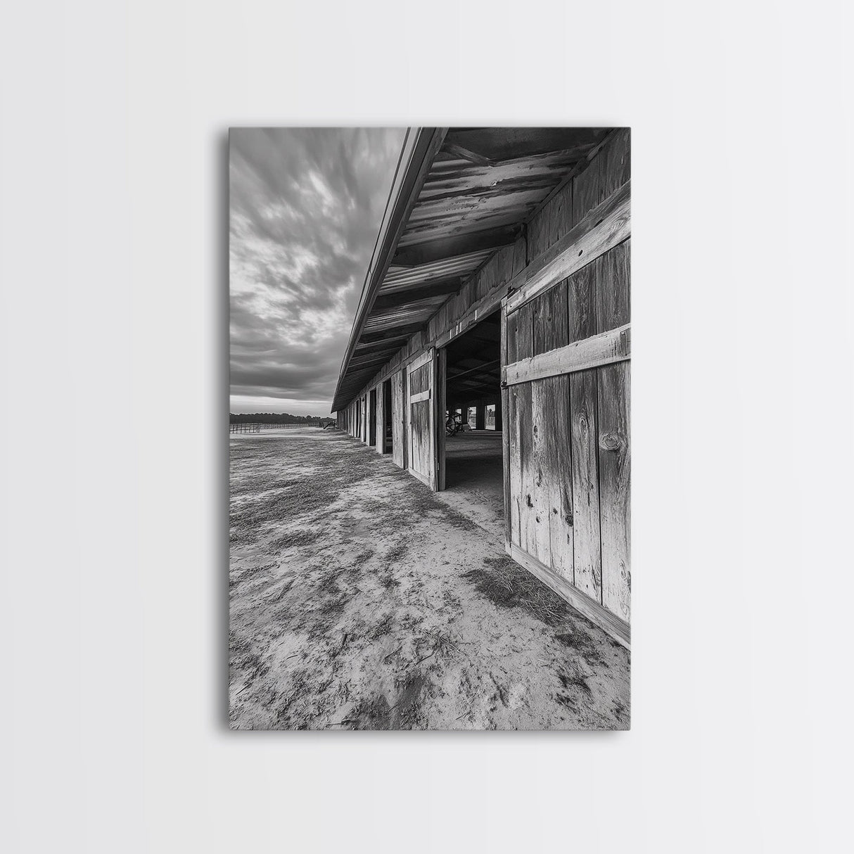 Rustic Barn, Weathered Wood, Country Charm, Canvas Print, Farmhouse Wall Art, Autumn Decor, Entryway Rustic Home Accent, Living Room Art