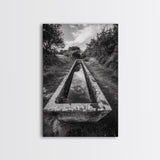 Forest Path, Reflection Pool, Nature Trail Art, Canvas Print, Tranquil Landscape, Boho Wall Decor, Entryway or Hallway Art