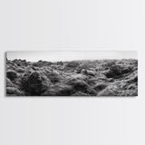 Volcanic Moss, Rugged Terrain, Icelandic Landscape, Wild Nature Scene, Canvas Print, Earthy Tones, Entryway Wall Art, Minimalist Adventure Art