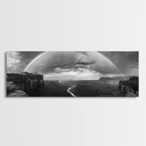 Rainbow Desert Storm, Moody Landscape Photography, Canyon Wall Art, Canvas Print, Living Room Statement Piece, Western Style Decor