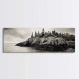Pine Bluff, Rugged Coast, Northern Landscape, Canvas Print, Wilderness Wall Art, Rustic Decor, Lakehouse Art, Cabin Bedroom Style