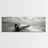 Rusted Anchor Pipe, Coastal Beach Art, Ocean Photography, Framed Canvas Print, Nautical Wall Art, Bedroom or Bathroom Decor