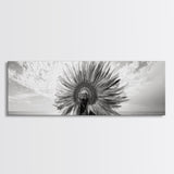 Tribal Headdress, Cultural Art, Feathered Crown, Ocean Spirit, Canvas Print, Global Boho Art, Living Room Wall Decor, Ethnic Aesthetic