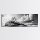 Tropical Island, Ocean Clouds, Stormy Sky, Canvas Print, Surreal Nature Wall Art, Coastal Home Decor, Dreamy Beach Scene Photography