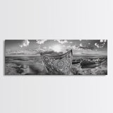 Sunset Sea, Magic Carpet, Ocean Ritual, Ethereal Coastal, Framed Canvas Print, Boho Wall Art, Living Room Decor, Surreal Beach Photography