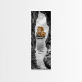 Sea Arch, Golden Rock, Coastal Focus, Minimalist Cliff Scene, Canvas Print, Living Room Decor, Ocean Photography, Nature Framed Art