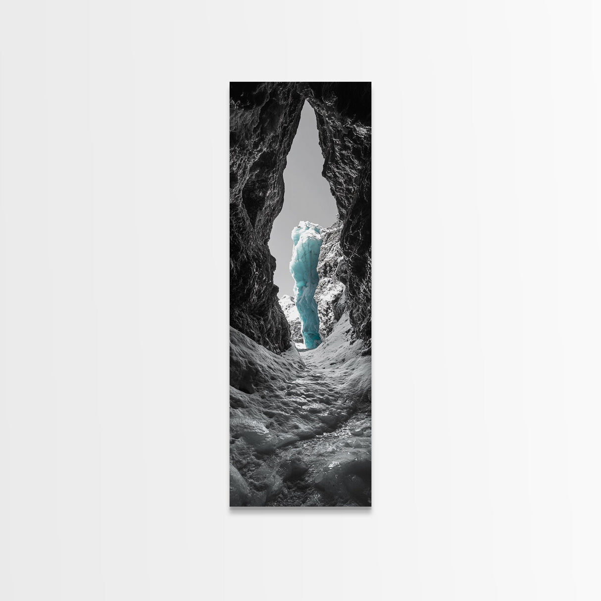 Ice Cave, Blue Glacier, Arctic Escape, Frozen Wonder, Framed Canvas Print, Winter Wall Art, Nature Lover Gift, Bedroom Photography Art
