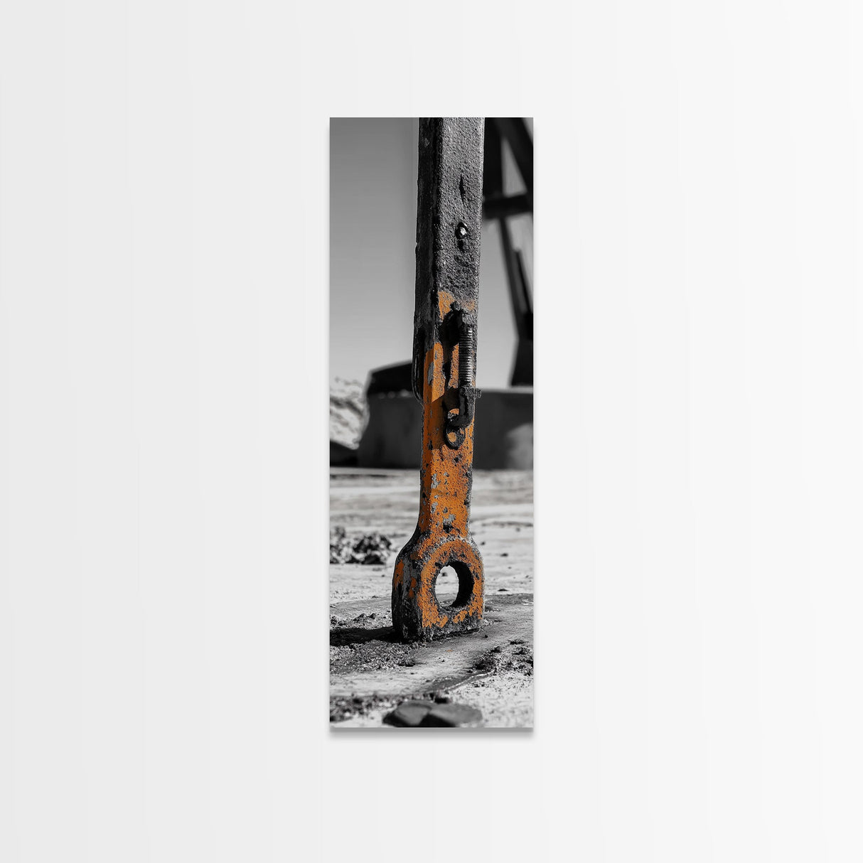 Industrial Detail, Rusty Metal, Minimalist Style, Grunge Wall Decor, Framed Canvas Print, Garage Art, Man Cave Wall Art