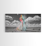 Desert Dust, Color Cloud, Abstract Sky, Surreal Art, Framed Canvas Print, Creative Studio Wall Decor, Whimsical Wall Art, Unique Design