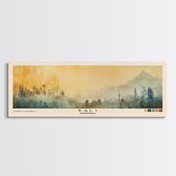 Bali, Indonesia Watercolor Print, Vacation Gift, Indonesia Wall Art, Beach Painting, Beach Decor, Large Wall Art, Wood Frame Art