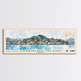 Carriacou Island, Grenada Watercolor Beach Print, Vacation Gift, Grenada Wall Art, Beach Painting, Beach Decor, Beach Painting