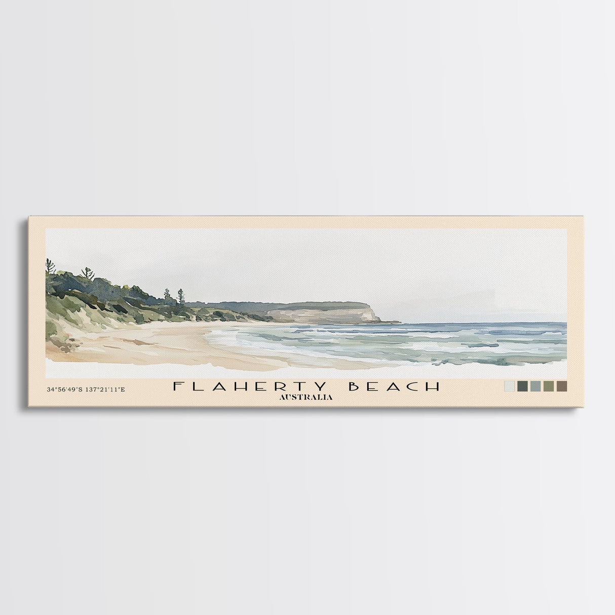 Flaherty Beach, Australia Watercolor Print, Vacation Gift, Australia Wall Art, Beach Painting, Beach Decor, Large Wall Art, Wood Frame Art