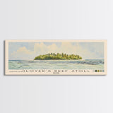 Glover’s Reef Atoll, Belize Watercolor Beach Print, Vacation Gift, Belize Wall Art, Beach Painting, Beach Decor, Beach Painting