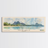 Gris Gris, Mauritius Watercolor Beach Print, Vacation Gift, Mauritius Wall Art, Beach Painting, Beach Decor, Beach Painting