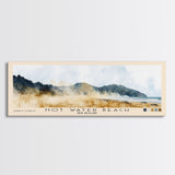 Hot Water Beach, New Zealand Watercolor Beach Print, Vacation Gift, New Zealand Wall Art, Beach Painting, Beach Decor, Beach Painting