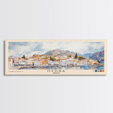 Hydra, Greece Watercolor Print, Vacation Gift, Greece Wall Art, Vacation Wall Art, Vacatation Memories, Beach Decor, Beach Or Lakehouse Art