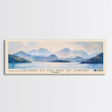 Islands of the Gulf of Chiriqui, Panamá Watercolor Beach Print, Vacation Gift, Panamá Wall Art, Beach Painting, Beach Decor, Beach Painting