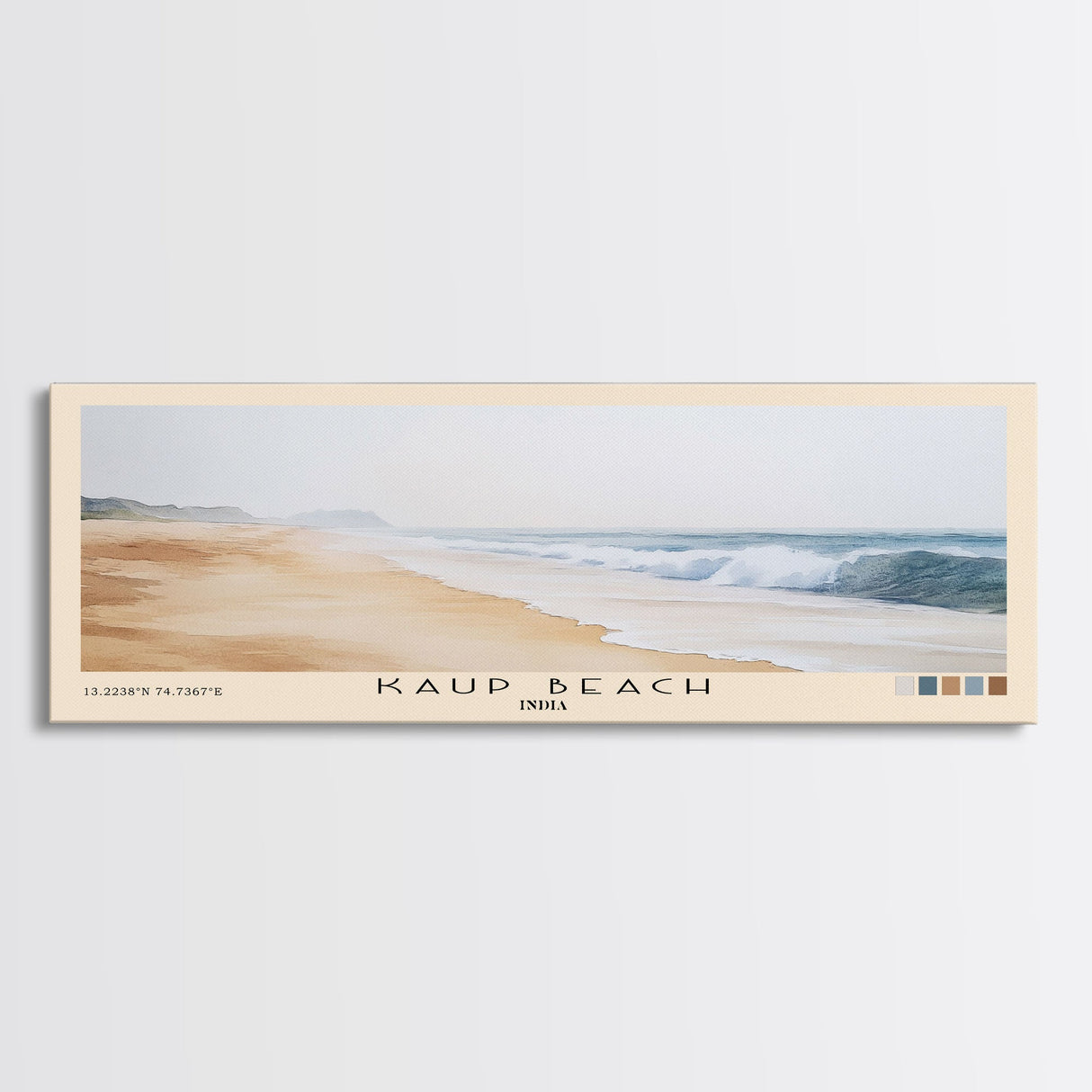 Kaup Beach, India Watercolor Print, Vacation Gift, India Wall Art, Beach Painting, Beach Decor, Beach Or Lakehouse Art