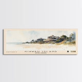 Kiawah Island, South Carolina Watercolor Print, Vacation Gift, South Carolina Wall Art, Beach Painting, Beach Decor, Large Wall Art, Wood Frame Art