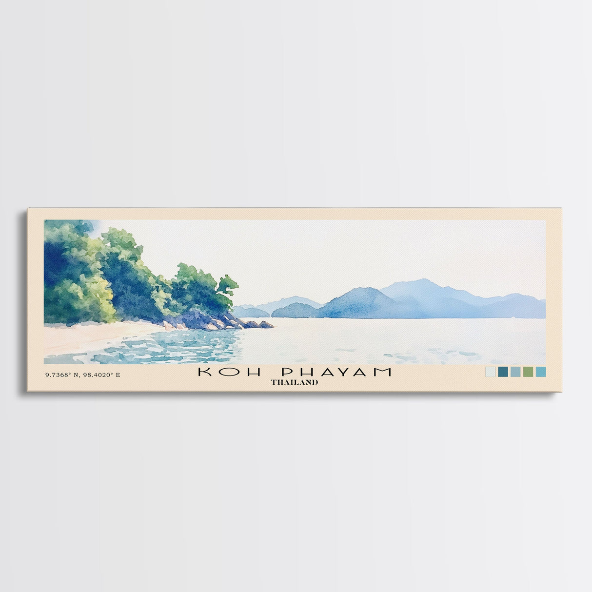 Koh Phayam, Thailand Watercolor Beach Print, Vacation Gift, Thailand Wall Art, Beach Painting, Beach Decor, Beach Painting