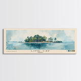 Lime Cay, Jamaica Watercolor Print, Vacation Gift, Jamaica Wall Art, Beach Painting, Beach Decor, Large Wall Art, Wood Frame Art