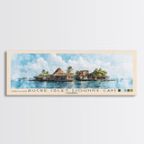 Sucre Islet (Johnny Cay), Colombia Watercolor Beach Print, Vacation Gift, Colombia Wall Art, Framed Canvas Print, Framed Beach Painting