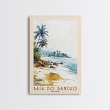 Baía do Sancho, Brazil Watercolor Beach Print, Vacation Gift, Brazil Wall Art, Beach Painting, Beach Decor, Beach Painting
