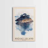 Bréhat Island, France Watercolor Beach Print, Vacation Gift, France Wall Art, Beach Painting, Beach Decor, Beach Painting