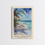 Cayo Levantado, Dominican Republic Watercolor Print, Vacation Gift, Dominican Republic Wall Art, Beach Painting, Beach Decor, Large Wall Art, Wood Frame Art