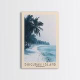 Dhigurah Island, Maldives Watercolor Print, Vacation Gift, Maldives Wall Art, Beach Painting, Beach Decor, Large Wall Art, Wood Frame Art
