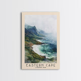 Eastern Cape, Coffee Bay Watercolor Print, Vacation Gift, Coffee Bay Wall Art, Beach Painting, Beach Decor, Large Wall Art, Wood Frame Art