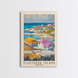 Eleuthera Island, Bahamas Watercolor Print, Vacation Gift, Bahamas Wall Art, Beach Painting, Beach Decor, Large Wall Art, Wood Frame Art