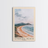 Ovabükü Beach, Turkey Watercolor Beach Print, Vacation Gift, Turkey Wall Art, Beach Painting, Beach Decor, Beach Painting