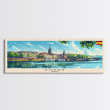 Borås Sweden Travel Art, City Art, Framed Canvas Print or Metal Wall Art, Europe Travel Poster, Panoramic Wall Art, Extra Wide Wall Art