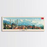 Bursa Turkey Travel Print Wall Art, Panoramic City Art, Travel Art, Wall Decor, Vacation Gift, Framed Canvas Print Or Metal Art