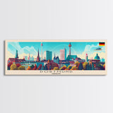 Dortmund Germany Wall Art, Panoramic Travel Poster, Panoramic Framed Canvas Print, City Wall Art, Wall Hanging Home Decor, Travel Art