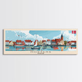 Horsens Denmark Travel Print Wall Art, Panoramic City Art, Travel Art, Wall Decor, Vacation Gift, Framed Canvas Print Or Metal Art