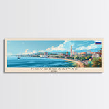 Novorossiysk Russia Wall Art, Panoramic Travel Poster, Panoramic Framed Canvas Print, City Wall Art, Wall Hanging Home Decor, Travel Art