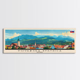Povazska Bystrica Slovakia Travel Print Wall Art, Panoramic City Art, Travel Art, Wall Decor, Vacation Gift, Framed Canvas Print Or Metal Art