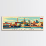 Rostov on Don Russia Panoramic Travel Poster, Framed Canvas Print or Metal Wall Art, Travel Art, Home Decor, Panoramic Painting, Midcentury Art