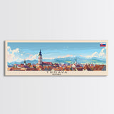 Trnava Slovakia Wall Art, Panoramic Travel Poster, Panoramic Framed Canvas Print, City Wall Art, Wall Hanging Home Decor, Travel Art