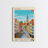 Aalst Belgium Travel Poster Framed Canvas Print, Midcentury Modern Wall Art, Pop Art Home Decor, Scenic View Art, Vacation Gift, Living Room Art, Cultural Print