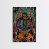 Macabre Doll Collector Framed Canvas Print | Halloween Art | Spooky Victorian Art | Creepy Doll Art for Home Decoration