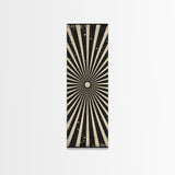 Black and White Sun Burst Art Deco Inspired Framed Canvas Print, Wall Art, Office or Mancave Wall Art