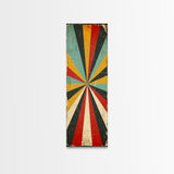 Retro MCM Style Starburst, Trippy Decor, Grunge Decor, Distressed Wall Art