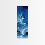 Mountain Landscape Art for Home - Framed Canvas Print, Skinny Tall Art, Living Room Wall Art, Bedroom Decor, Panoramic Landscape Artwork