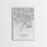Las Vegas Street Map, Nevada Map, City Map Art, Modern Wall Art, Wall Art, Canvas Print, Travel Wall Décor, Dorm Wall Print, Couples Gift