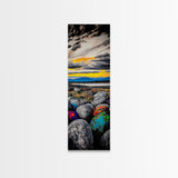 Vibrant Sunset Landscape Framed Canvas Print Joshua Tree Art Lake Tahoe Art Rustic Wall Art Southwest Wall Art Extra Wide Art