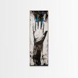 Abstract Hand Painting Framed Canvas Print moody art dark romance painting geometric wall art contemporary home decor unique gift